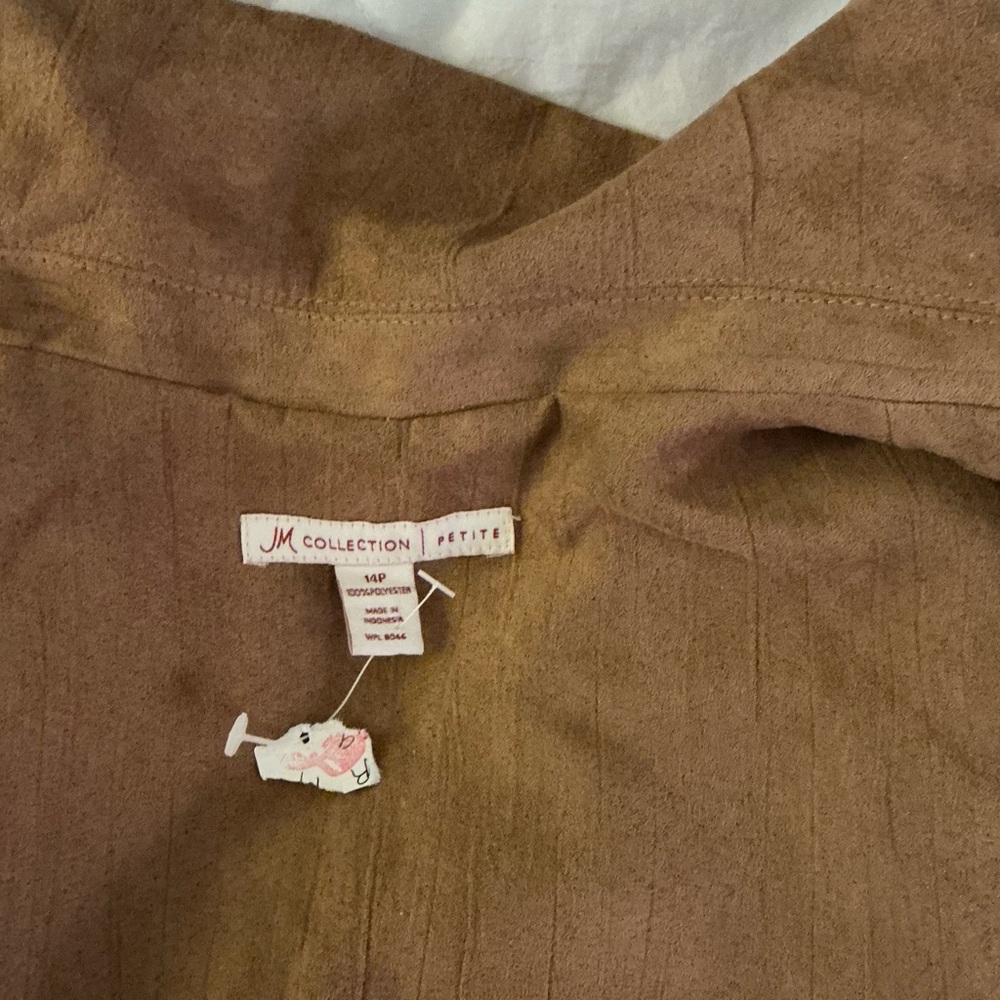 JM Collection Beige Ruffled Blazer - Picture 6 of 8